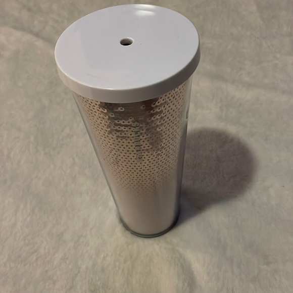 Starbucks 2018 Rose Gold Ombre Sequin Venti Cold Cup Tumbler 24oz - Picture 3 of 6